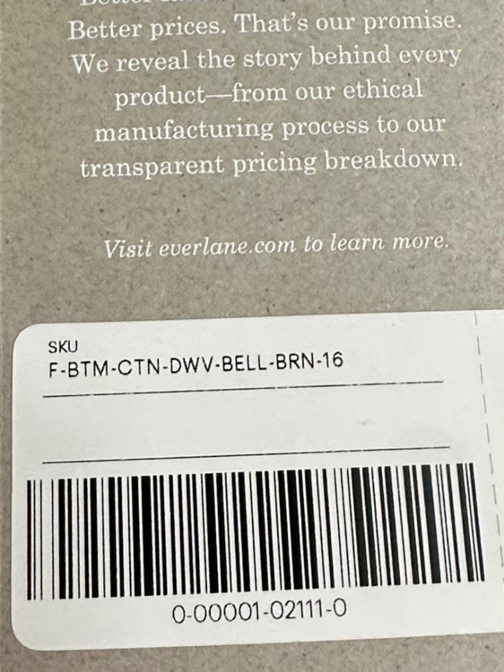 EVERLANE The Structured Cotton Belted Pants, Tan, Sz 16, NWT - Picture 6 of 7